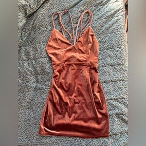 Forever 21 Brown Velvet Mini Dress